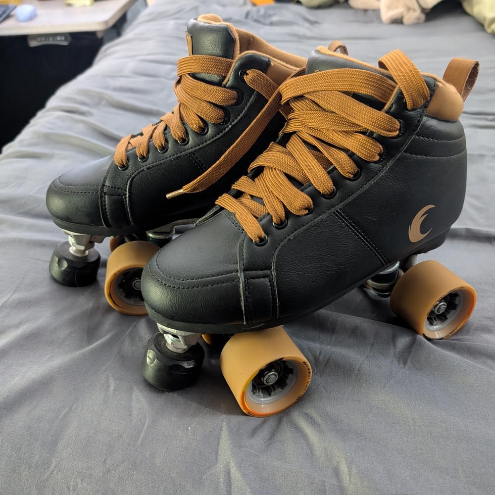 Black and Brown Roller Skates